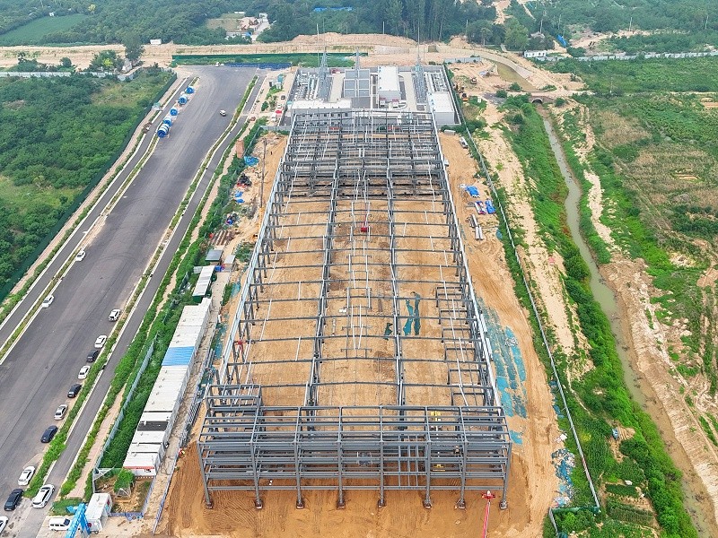 蔚蓝钢结构丨河南景链钢结构厂房建造案例 蔚蓝钢结构丨河南景链钢结构厂房建造案例