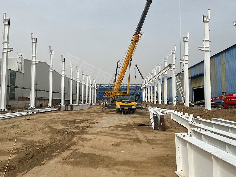 蔚蓝钢结构丨郑州普相钢结构厂房建造案例