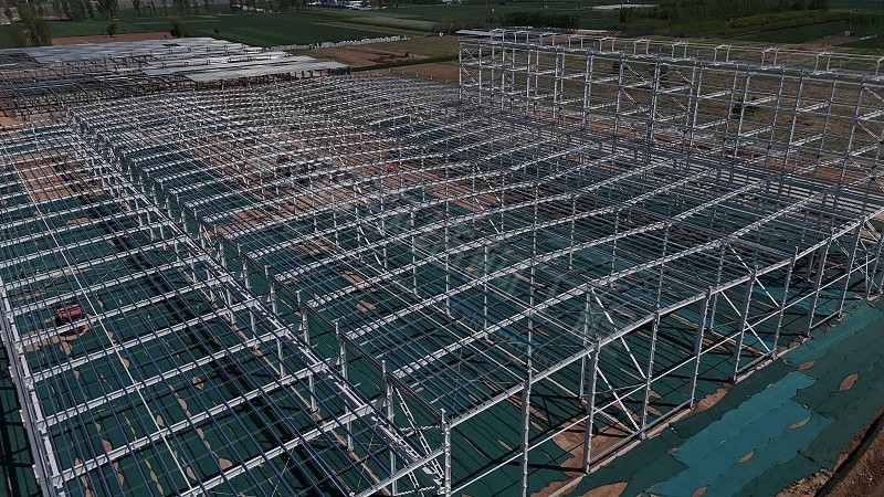 蔚蓝钢结构丨河南蓝普钢结构厂房建造案例