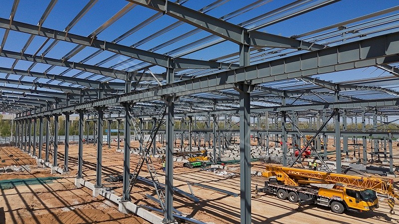 蔚蓝钢结构丨河南玛恩钢结构厂房建造案例