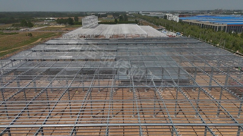 蔚蓝钢结构丨河南玛恩钢结构厂房建造案例