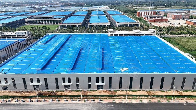 蔚蓝钢结构丨河南玛恩钢结构厂房建造案例