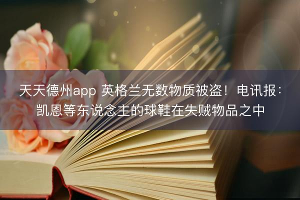 天天德州app 英格兰无数物质被盗！电讯报：凯恩等东说念主的球鞋在失贼物品之中